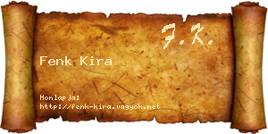 Fenk Kira névjegykártya